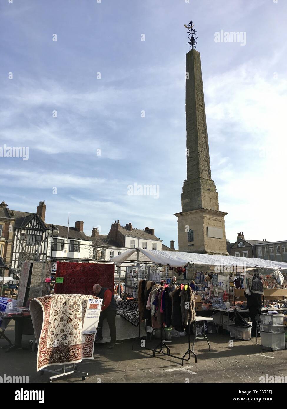 Ripon market town, Yorkshire, United Kingdom - Smartphone Captured Stock Image