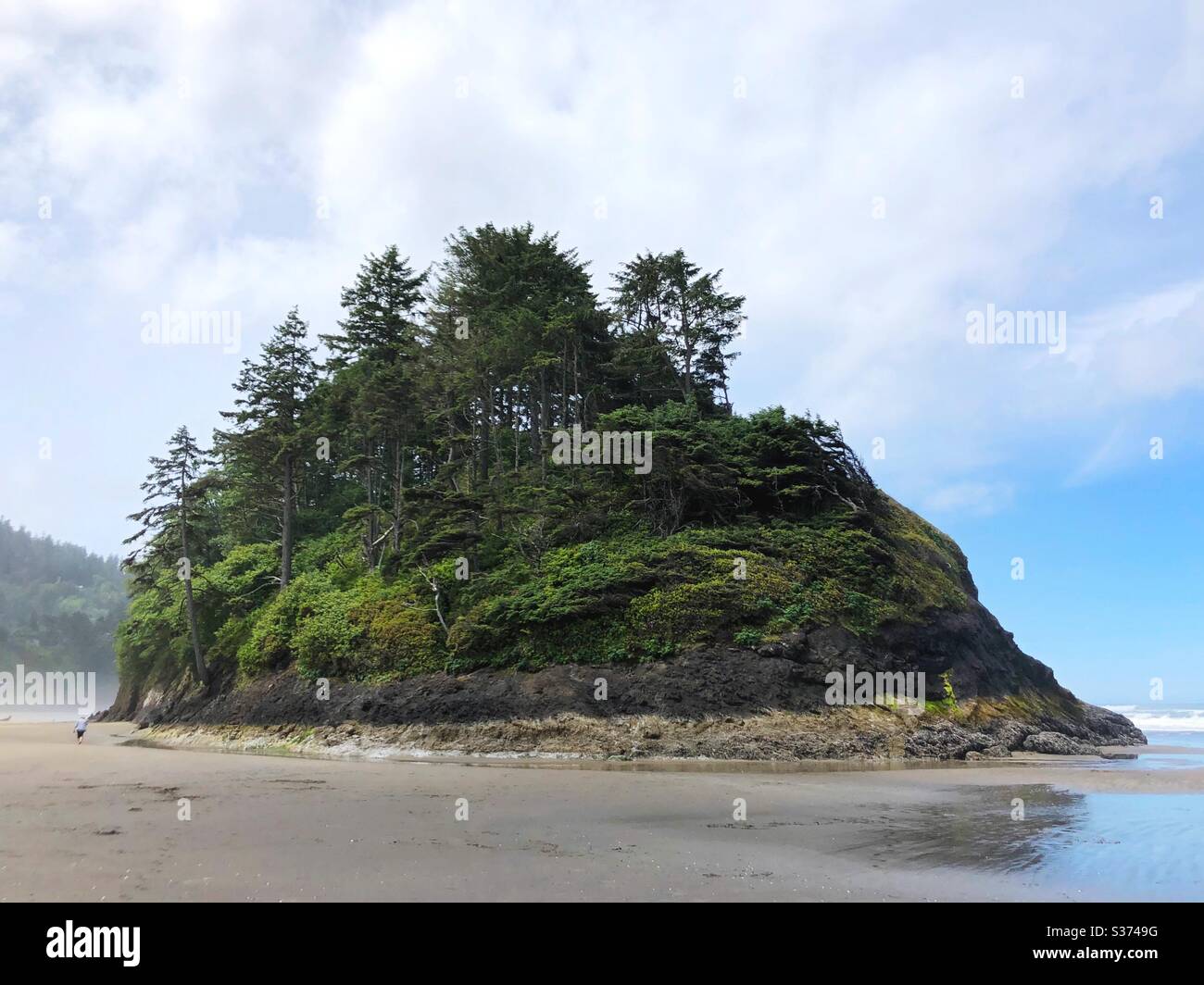 Proposal Rock in Neskowin, Oregon, USA. Stock Photo