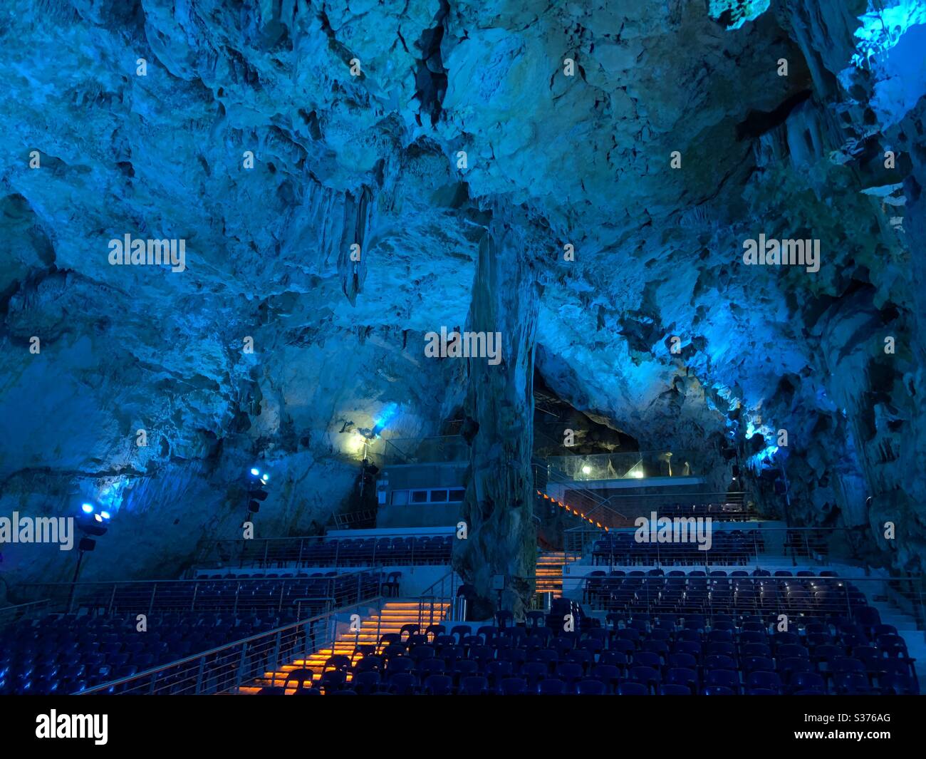 Concert Hall in St Michael’s Cave Gibraltar Stock Photo Alamy