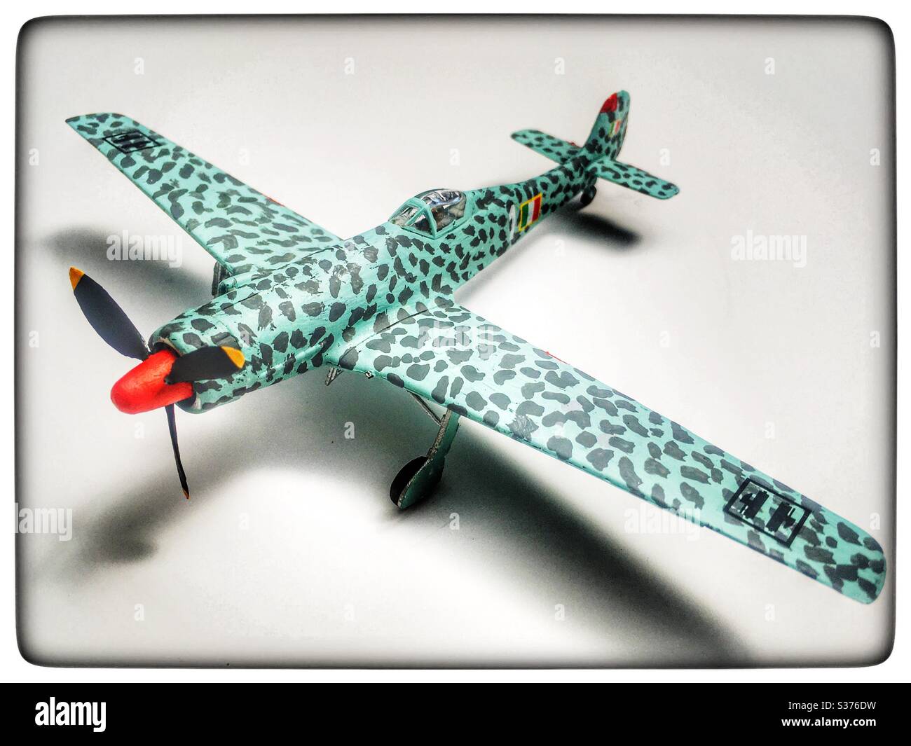 1/72 scale Focke Wulf TA152H model aircraft - Smartphone Captured Stock Image