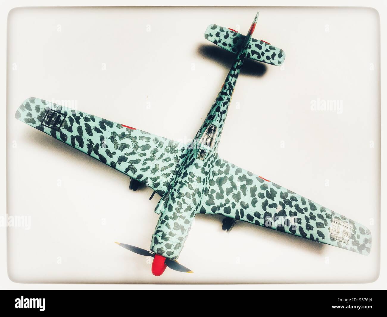 Focke Wulf TA152H Plastic model kit - Smartphone Captured Stock Image