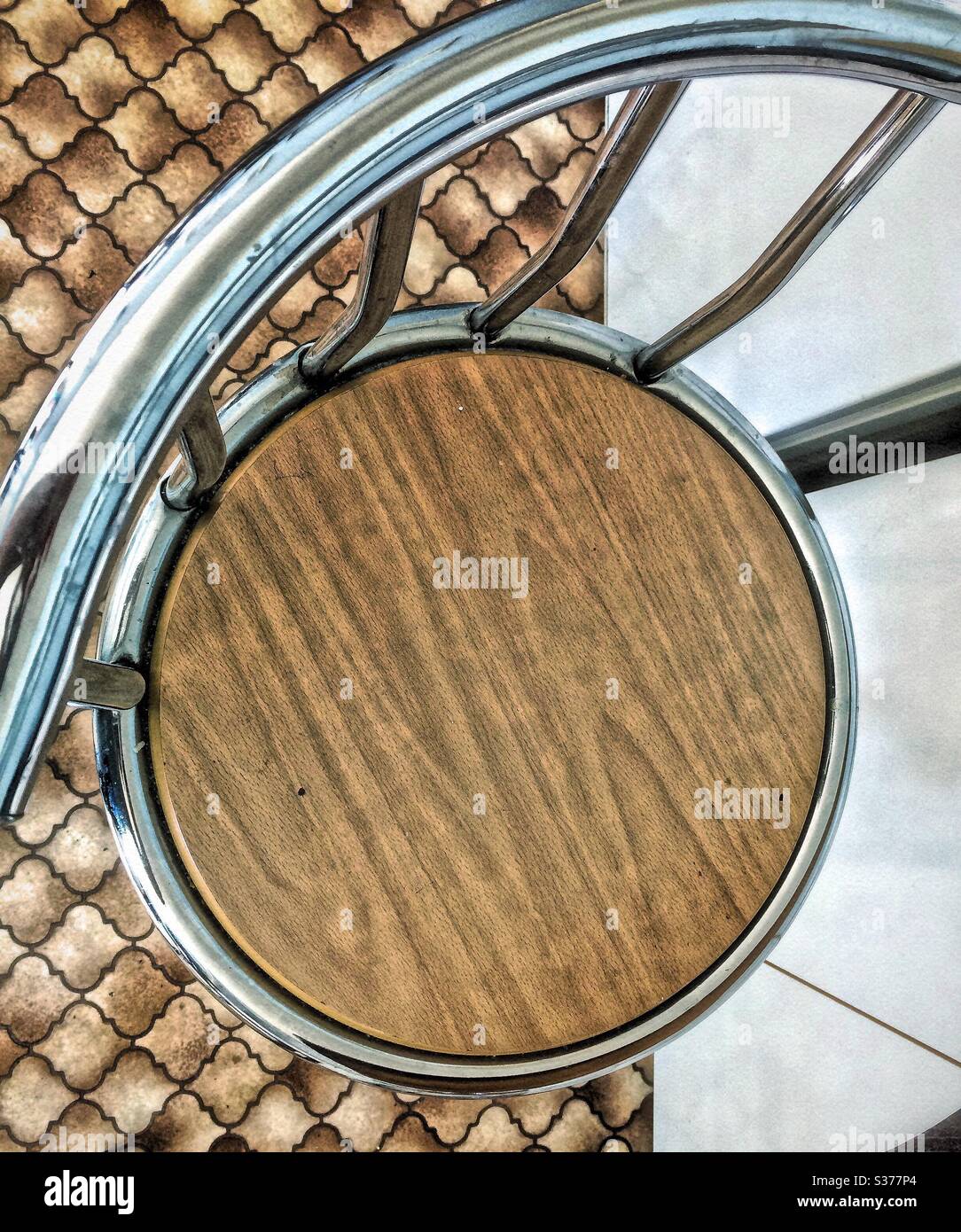 Bar Stool looking down - Smartphone Captured Stock Image