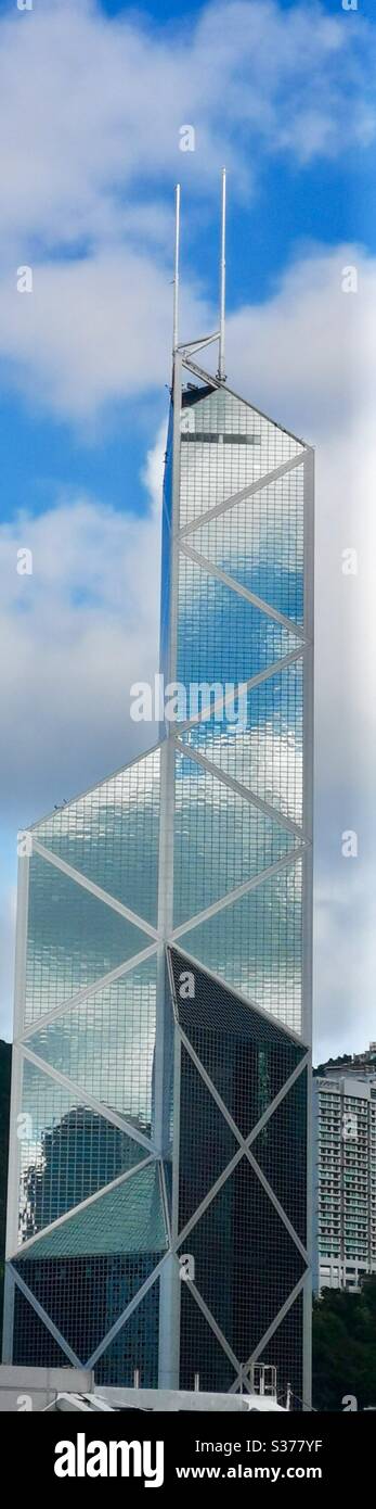 The Bank of China building in Hong Kong. - Smartphone Captured Stock Image
