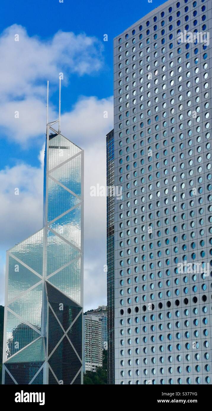 The Bank of China building in Hong Kong. - Smartphone Captured Stock Image