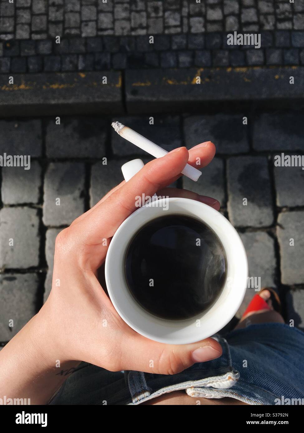 Cigarette smoke cup of tea hires stock photography and images Alamy