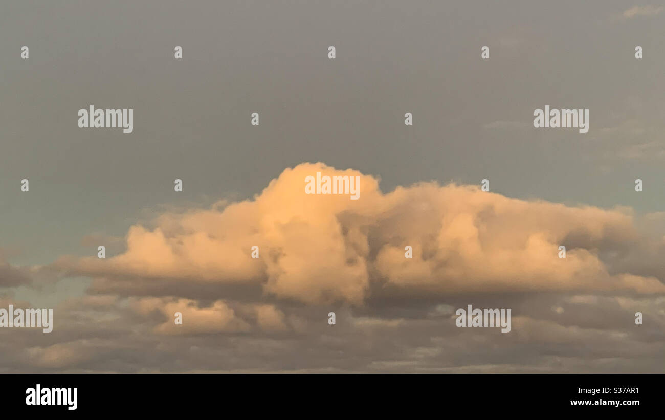 Cumulus clouds at dusk - Smartphone Captured Stock Image