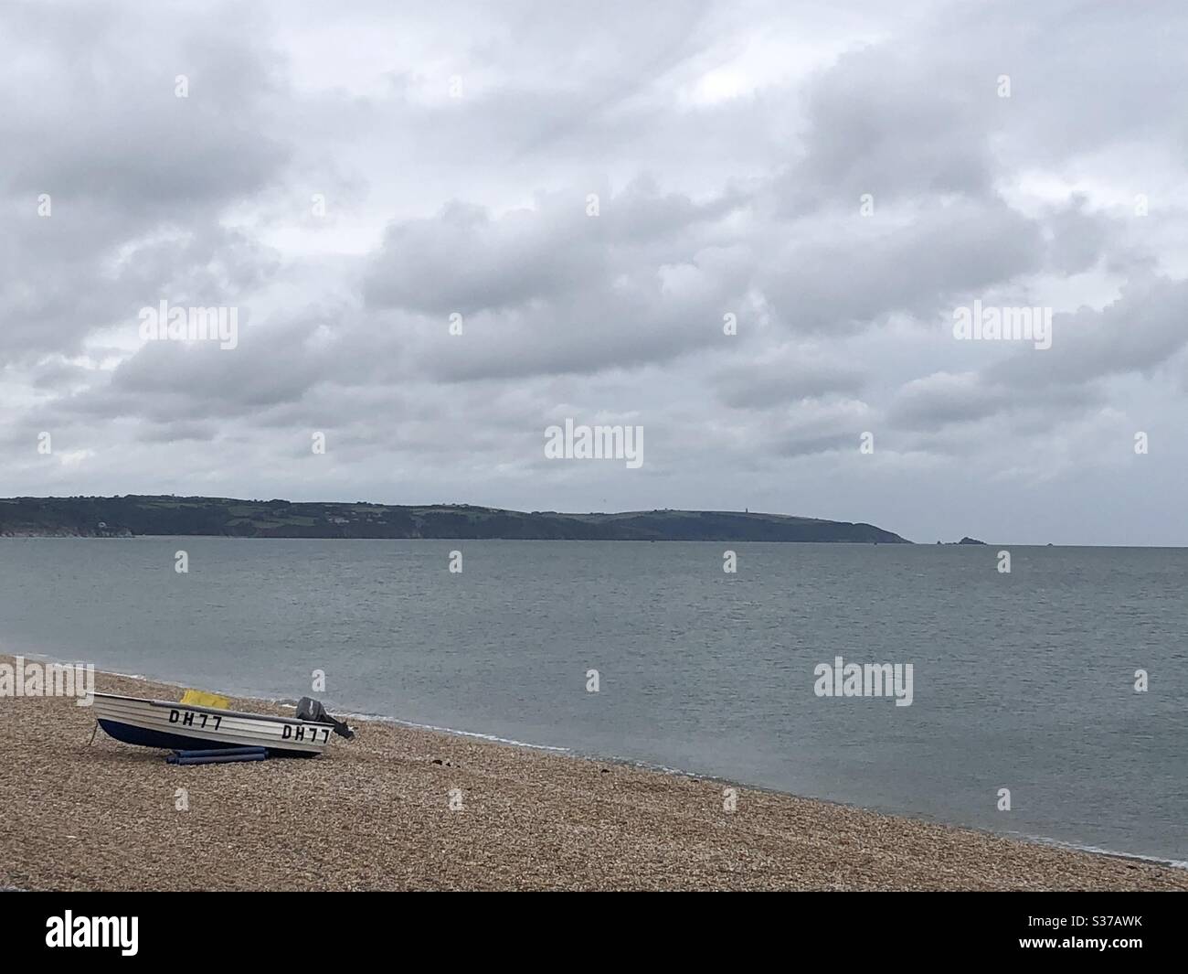 Slapton Sands and Start Bay  from Torcross - Smartphone Captured Stock Image