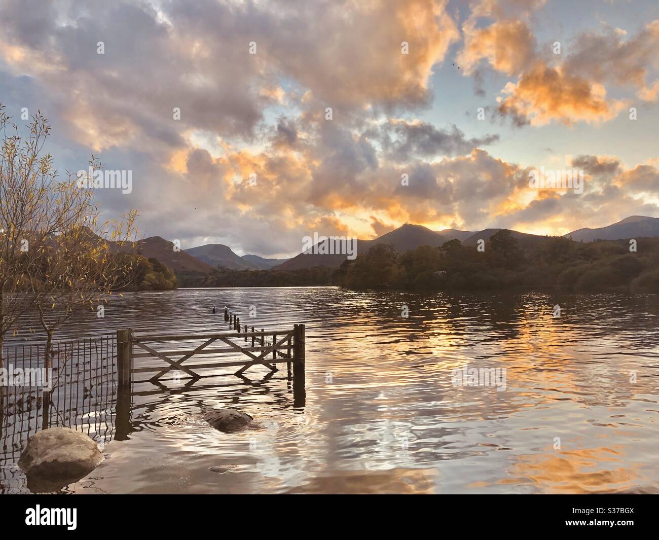 Flooding at Keswick, Lake District Stock Photo