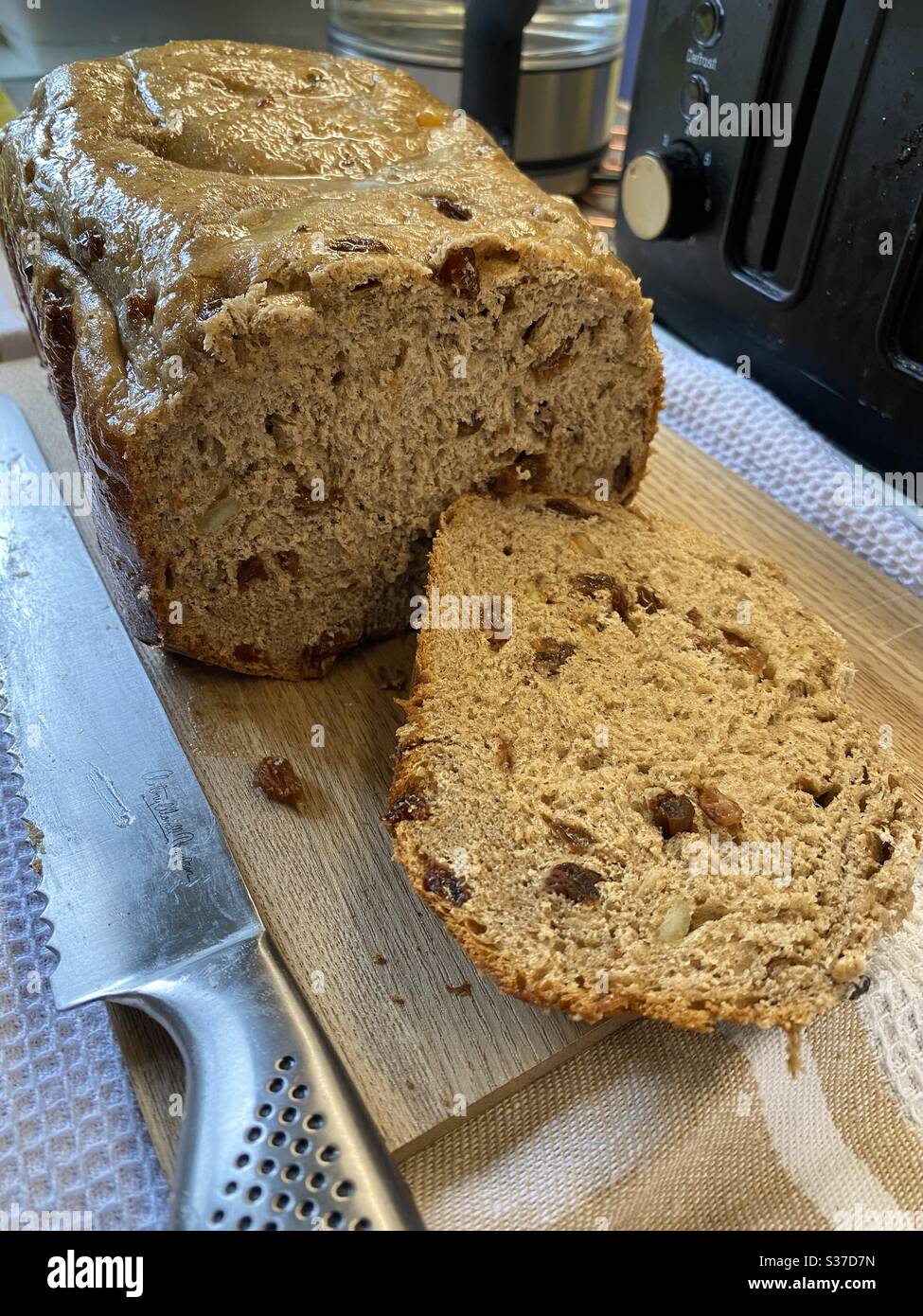 Orange Glazed Hot Cross ‘Bun’ Loaf - Smartphone Captured Stock Image
