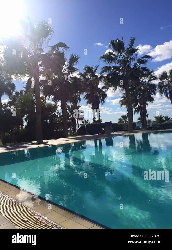 Swimming pool in Cyprus Stock Photo Alamy