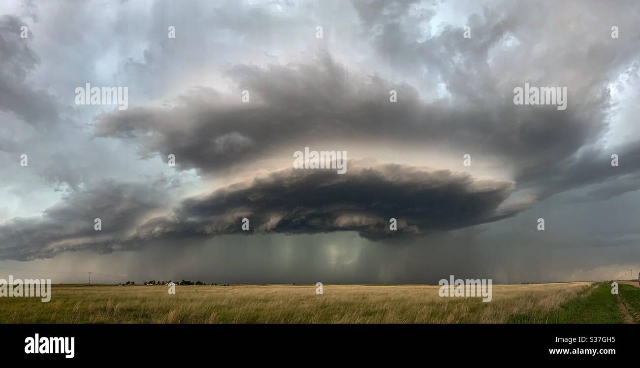 Supercell thunderstorm in Colorado, USA Stock Photo