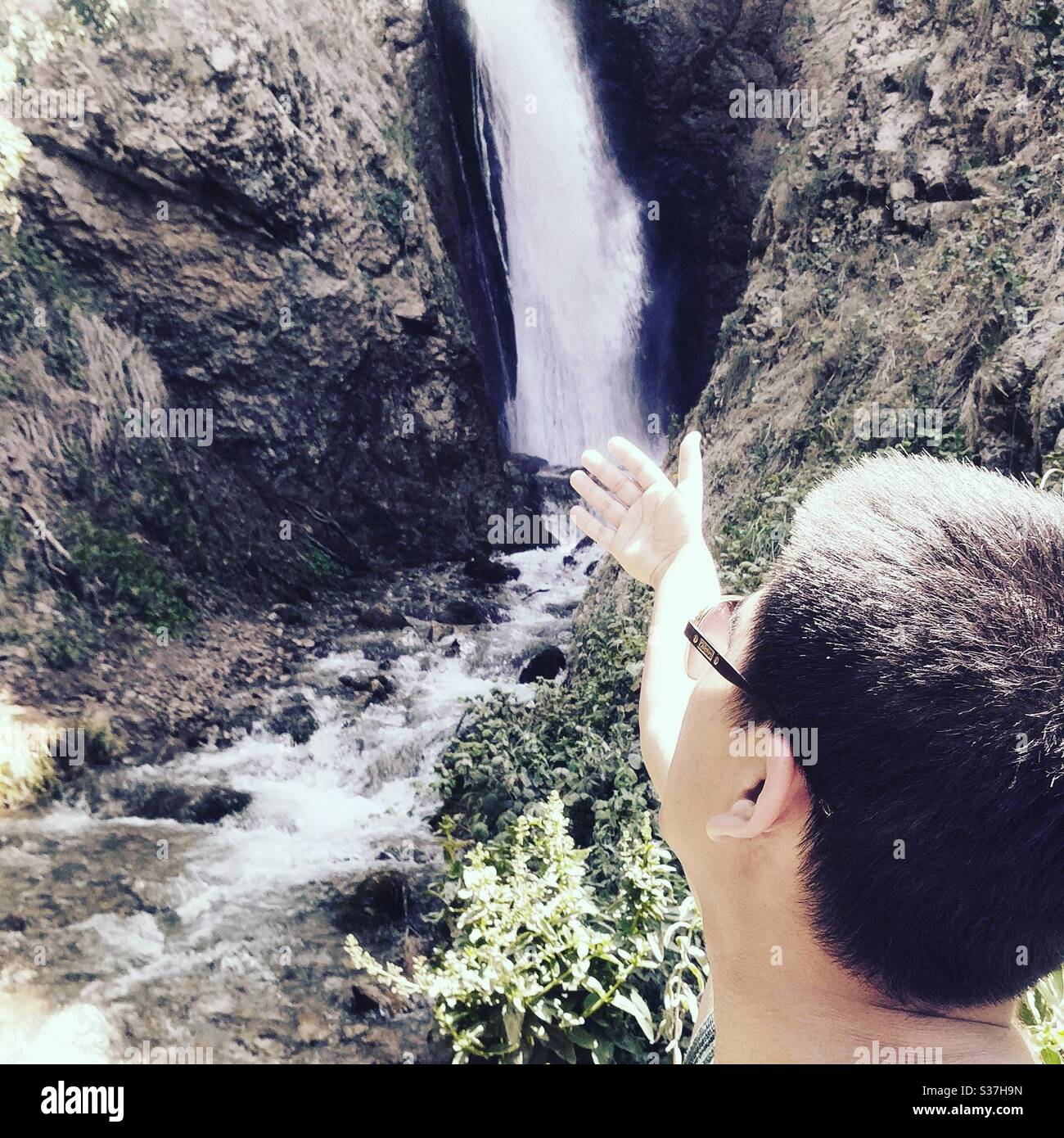 Nanay waterfall Stock Photo