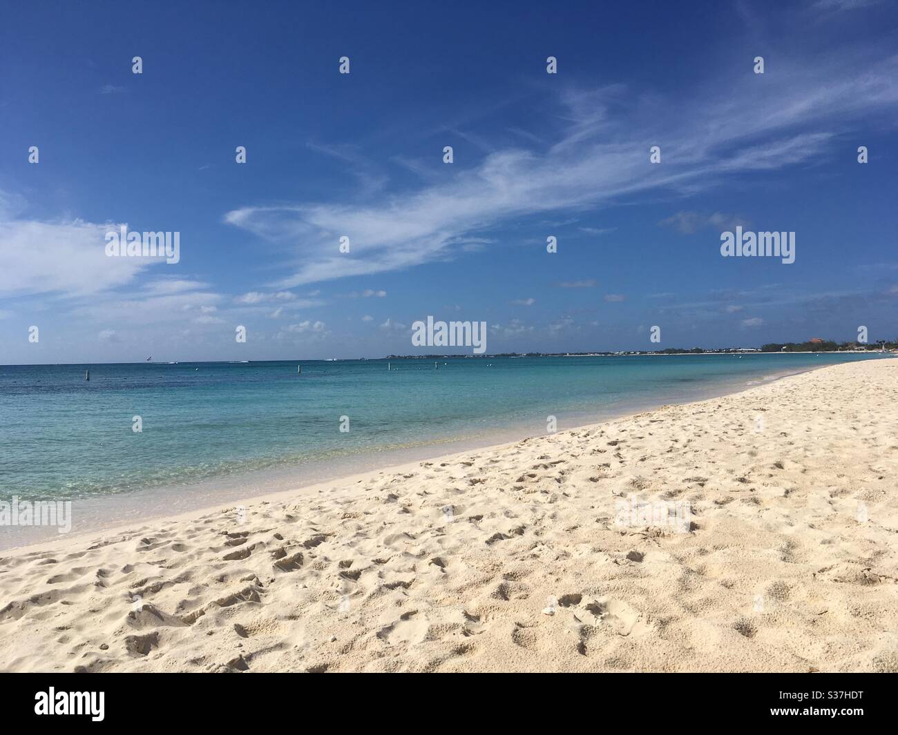 Seven Mile Beach, Grand Cayman, Cayman Islands BWI Stock Photo