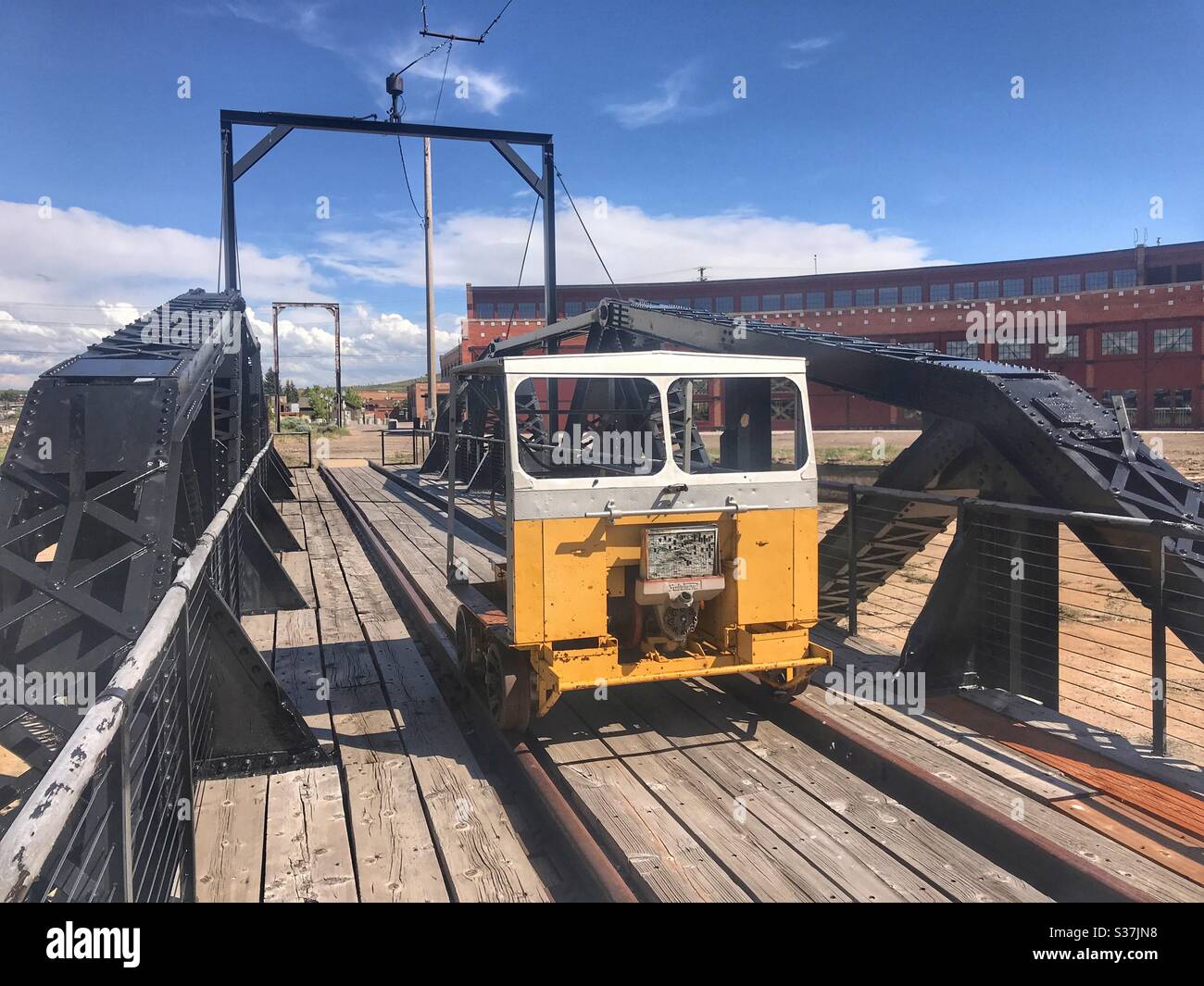 Old train at the roundhouse in Evanston Wyoming - Smartphone Captured Stock Image