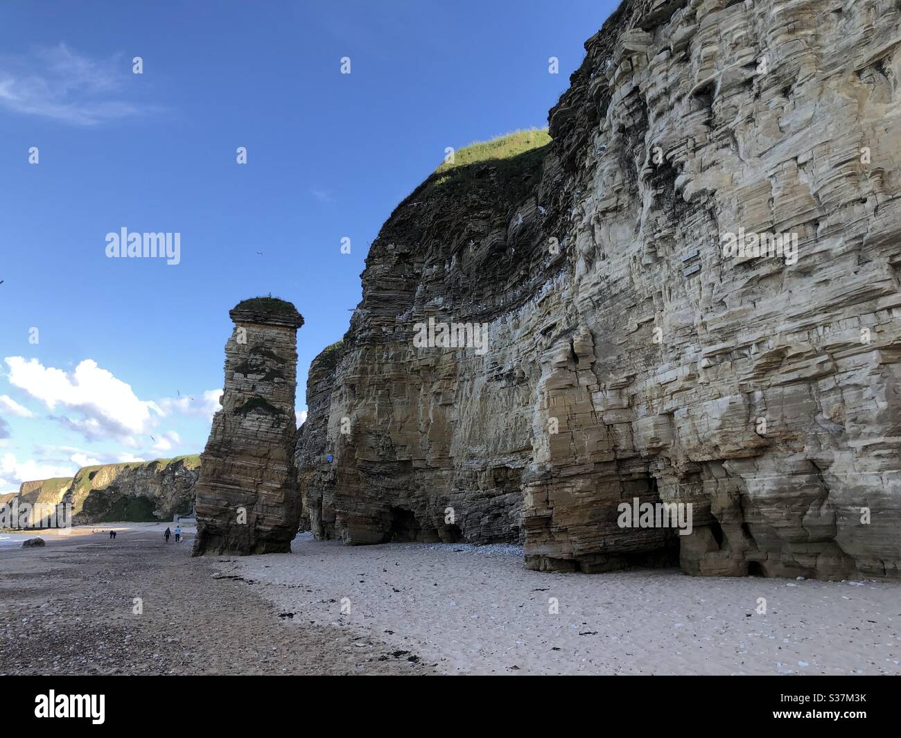 Marsden Beach in South Shields on a summer evening. Stock Photo