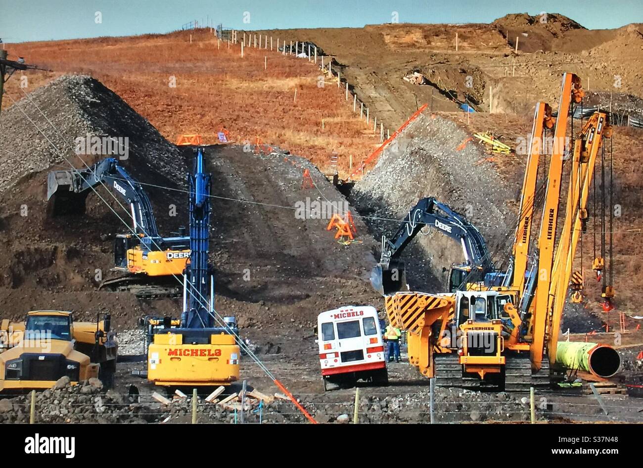 Pipeline construction, Alberta, Canada, West Path Delivery Project