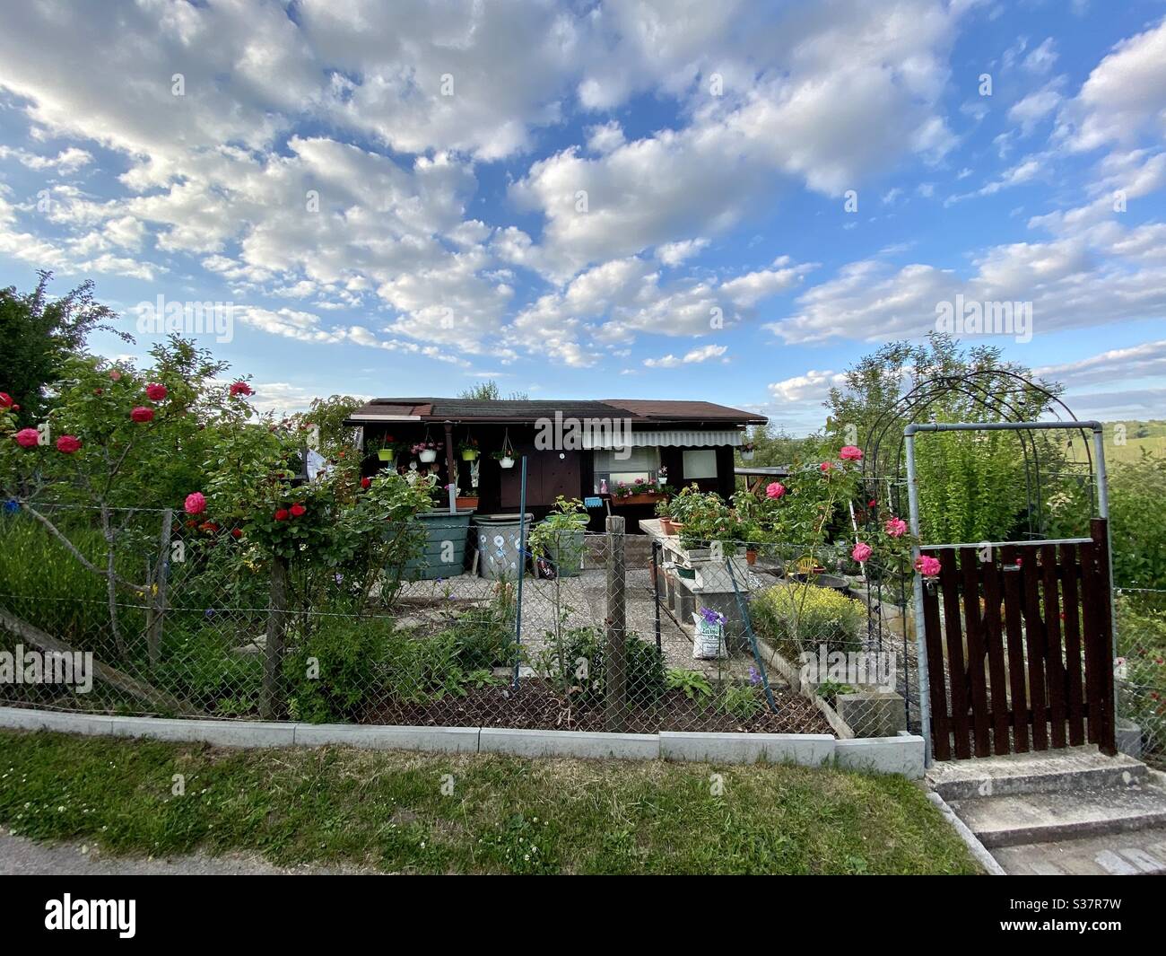 A Summer Garden house in Stuttgart, Germany - Smartphone Captured Stock Image