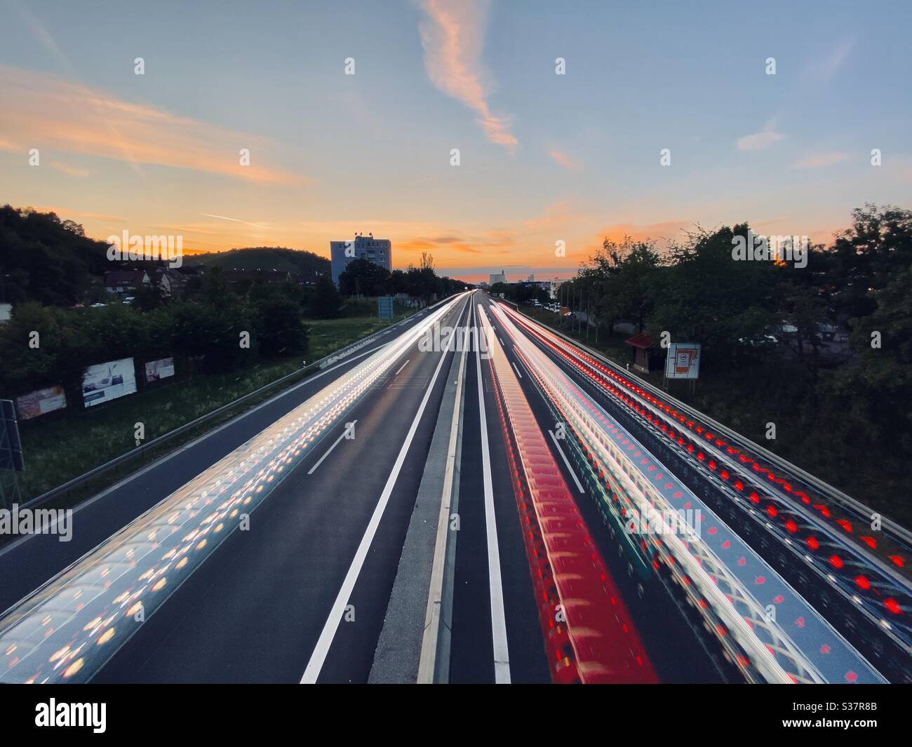 Experiment with slow shutter to capture perfect light traits exposure - Smartphone Captured Stock Image