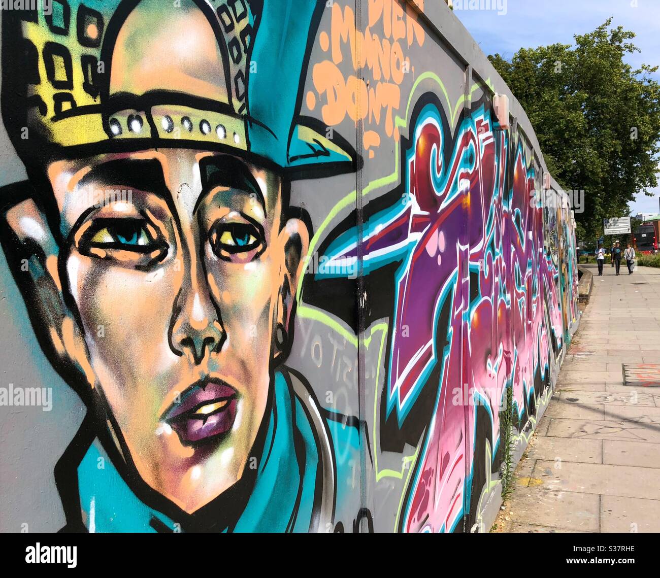 Hip hop style street art mural in Croydon South London Stock Photo