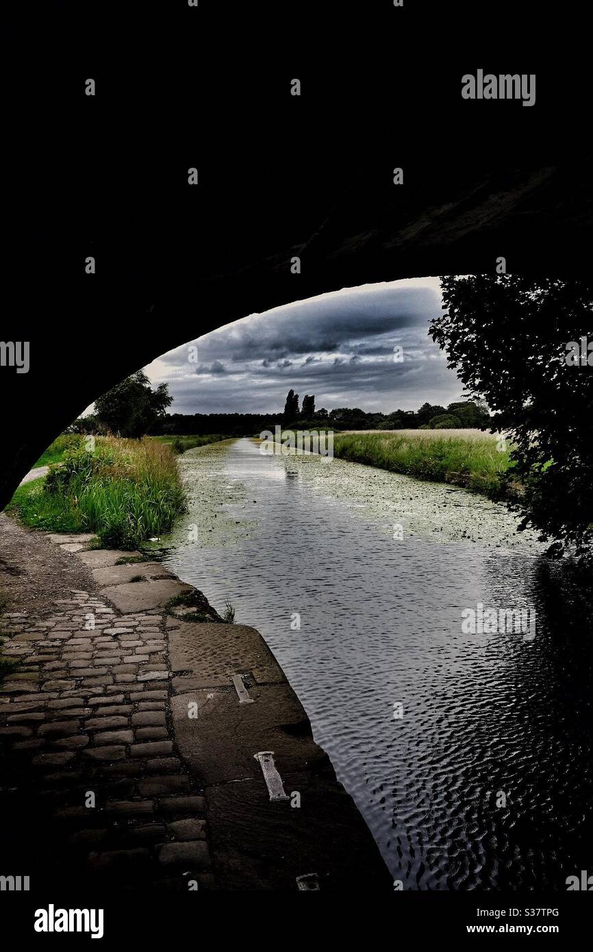 River View Through Arch - Smartphone Captured Stock Image