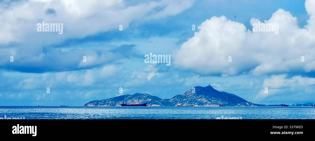 The Chinese island of Wailingding south of Hong Kong. Stock Photo
