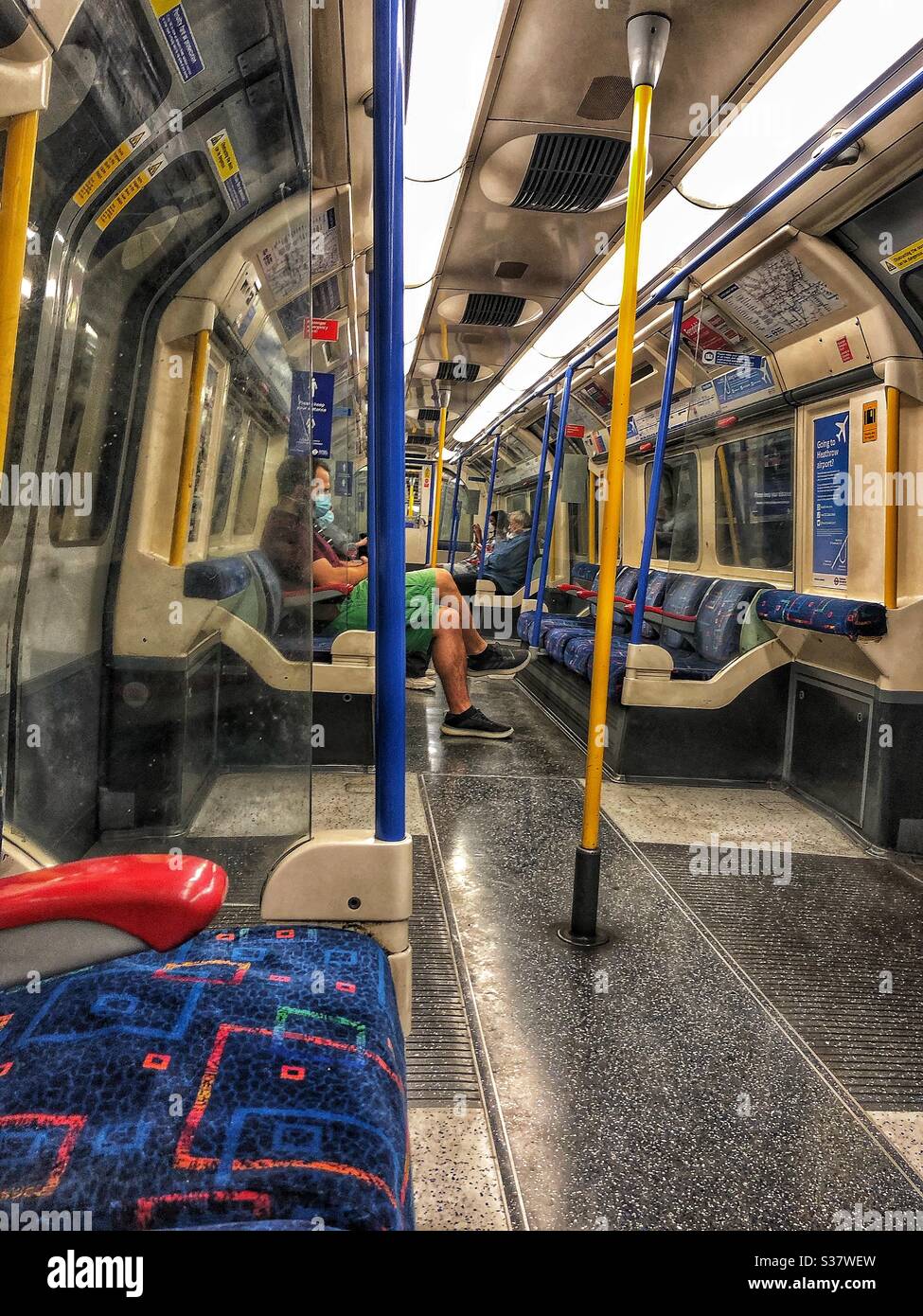 London Underground during covid19 - Smartphone Captured Stock Image