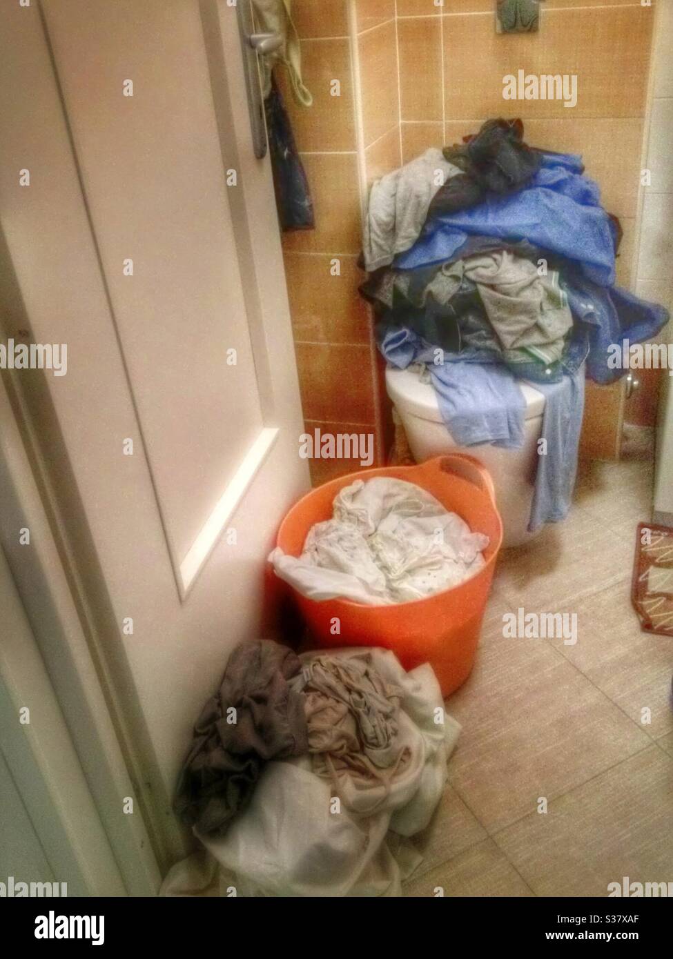 Stack of Dirty Clothing Stock Photo Alamy