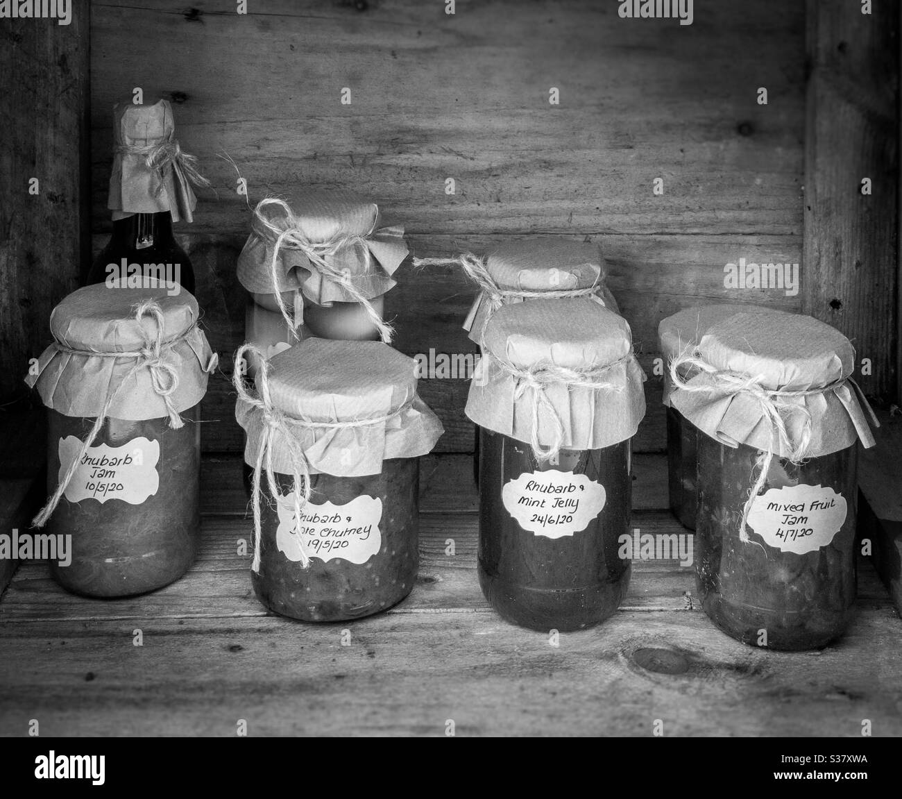 Homemade jam Black and White Stock Photos & Images Alamy