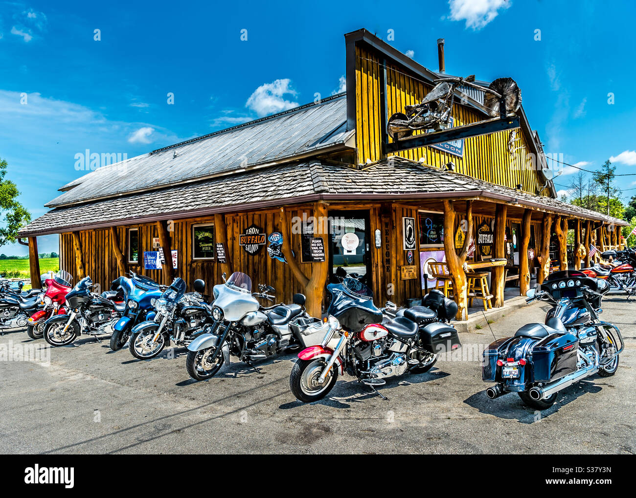 Biker Bar Stock Photo Alamy
