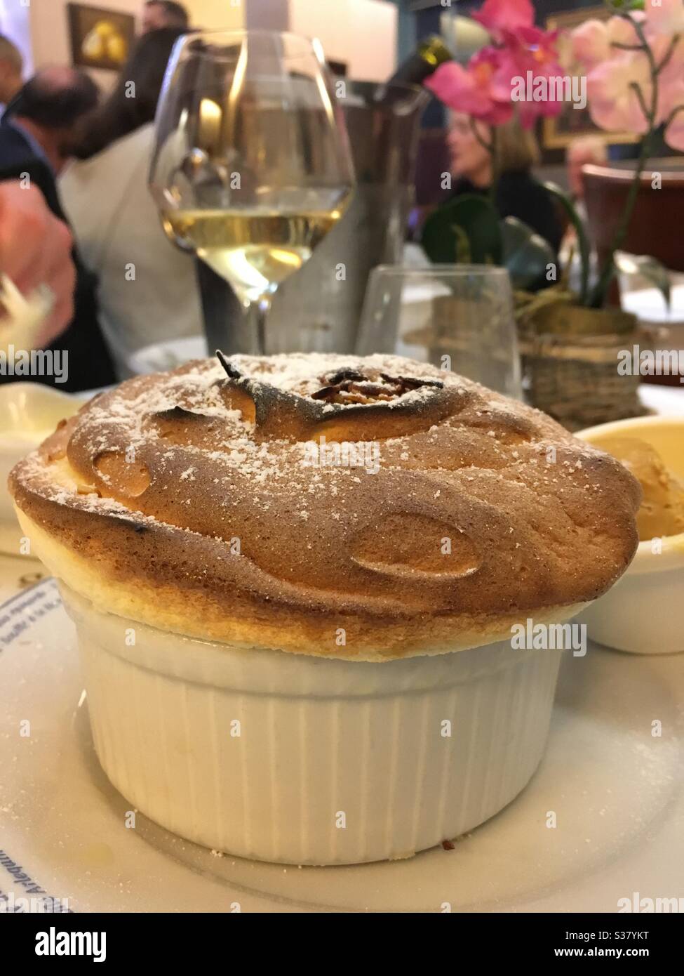 Soufflé in a restaurant - Smartphone Captured Stock Image