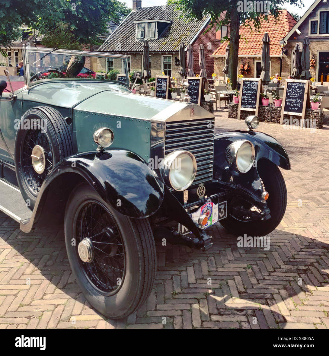 Rolls-Royce Vintage Oudemirdum Netherlands. - Smartphone Captured Stock Image
