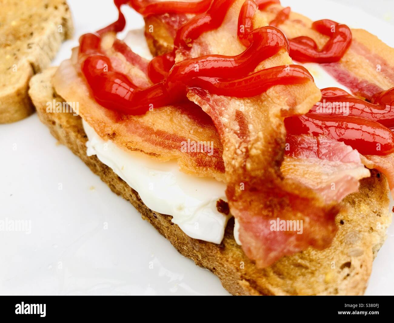 Bacon sandwich brown sauce hires stock photography and images Alamy