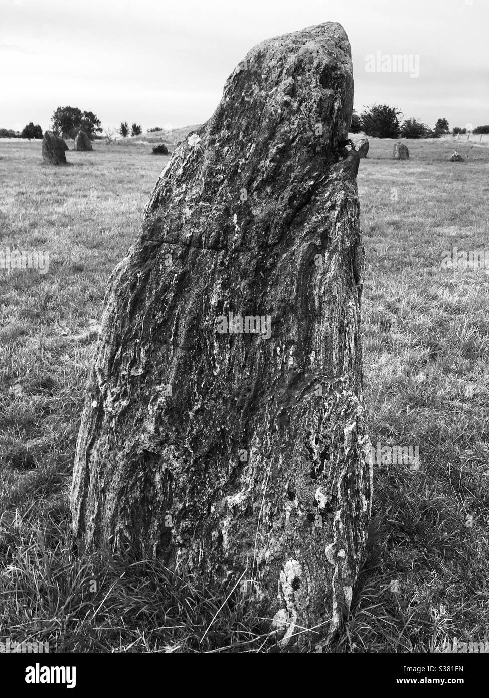 Viking ship stones - Smartphone Captured Stock Image