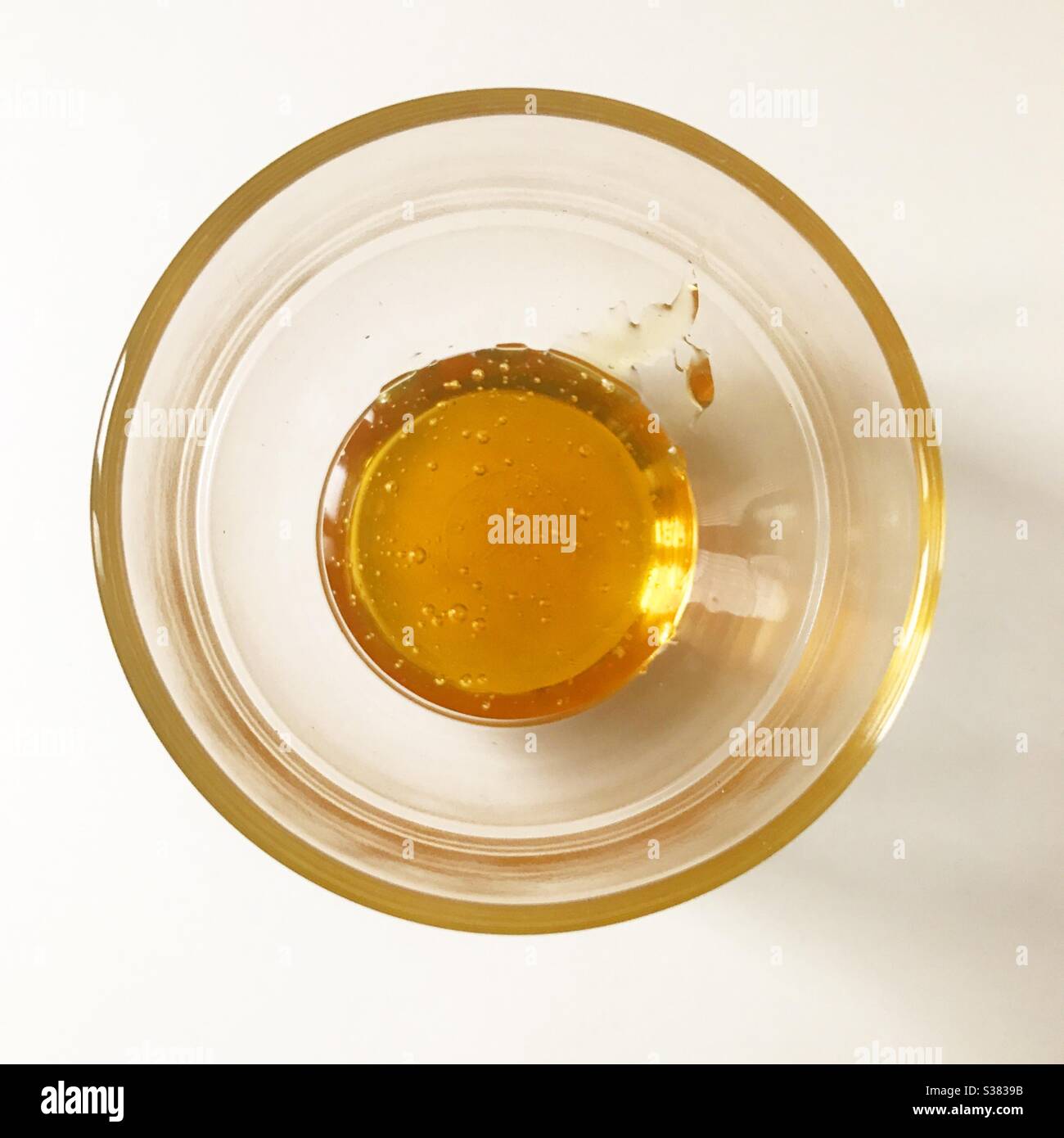 Honey in bowl. View from above. - Smartphone Captured Stock Image