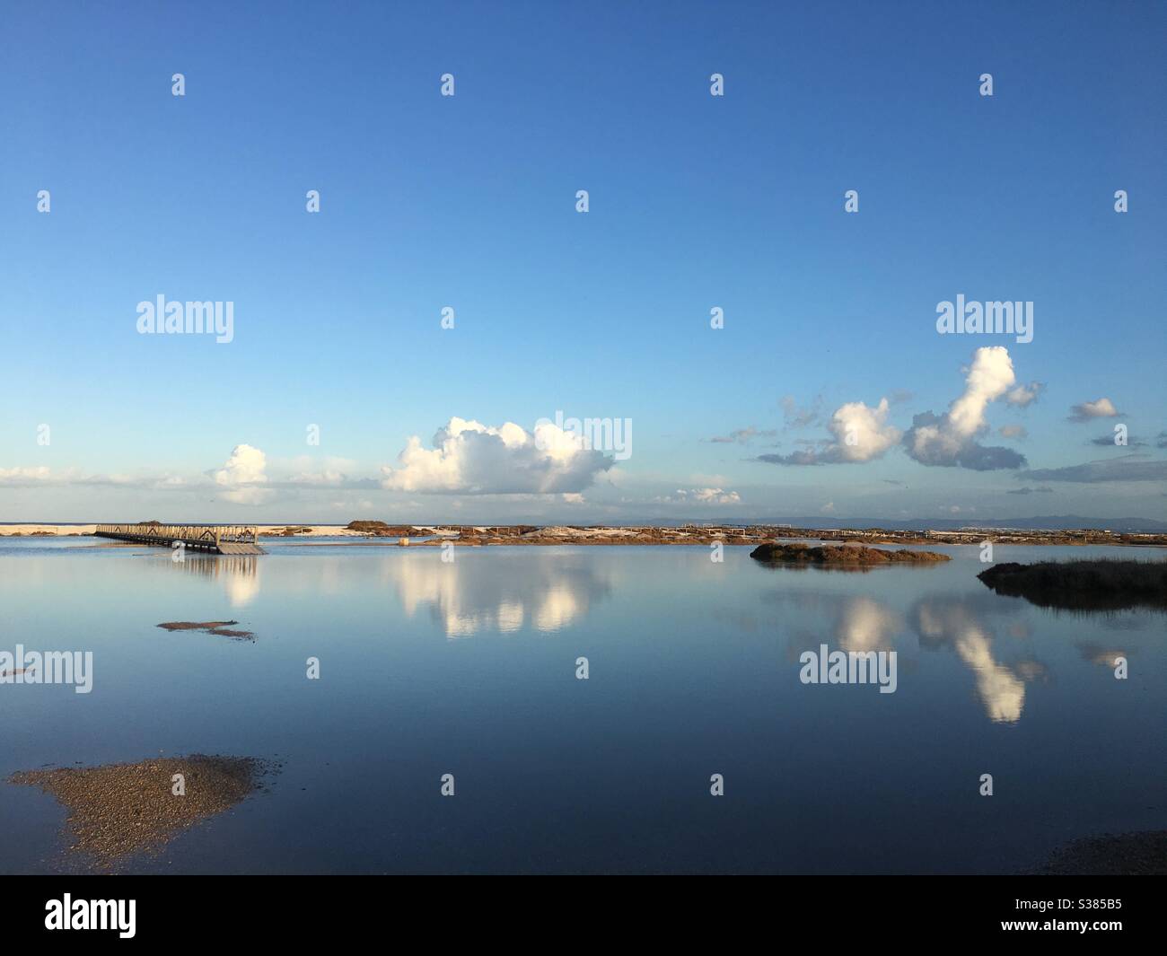 Sky and sea water reflection Stock Photo