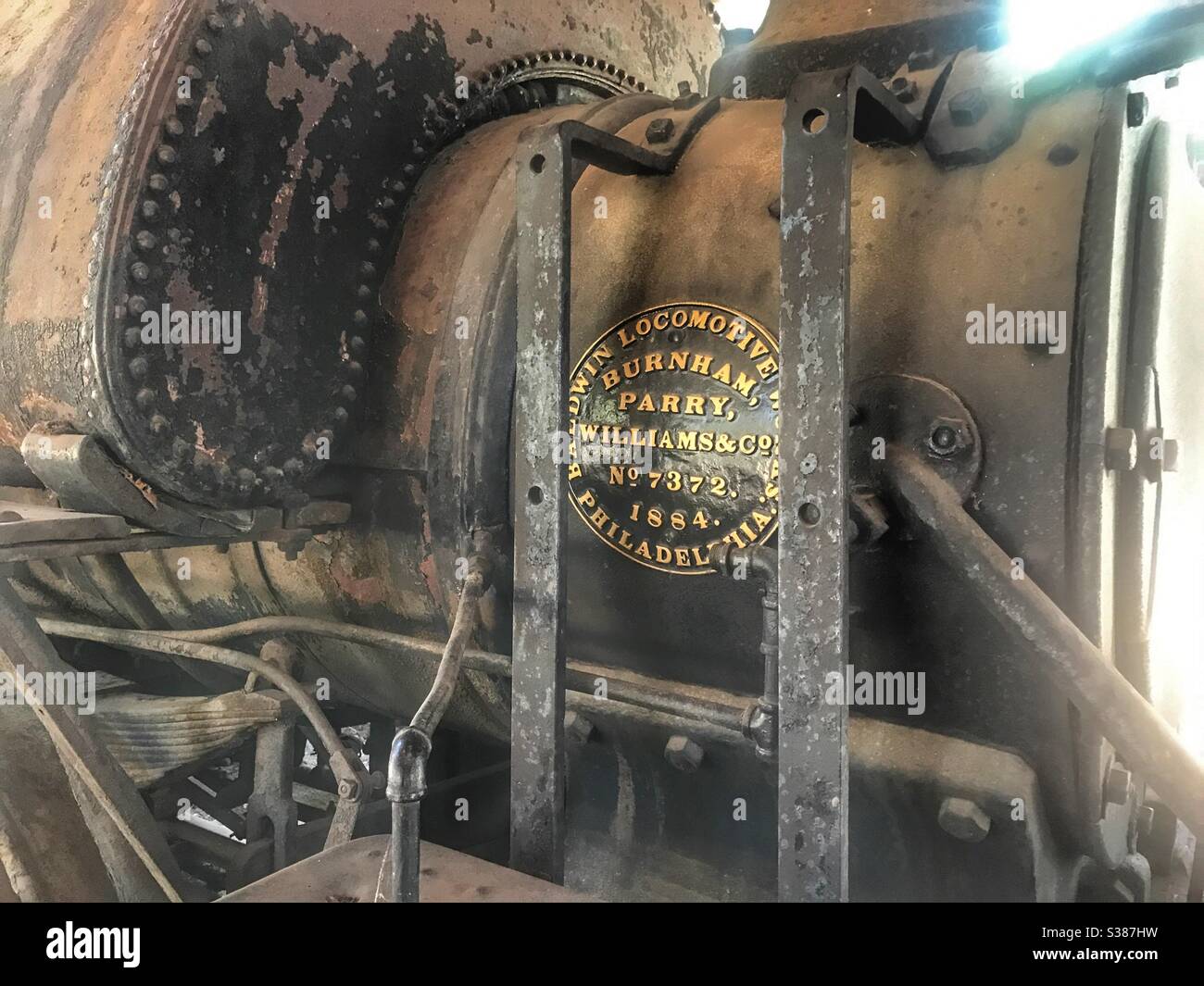 Logging equipment at the Collier state park in Oregon - Smartphone Captured Stock Image