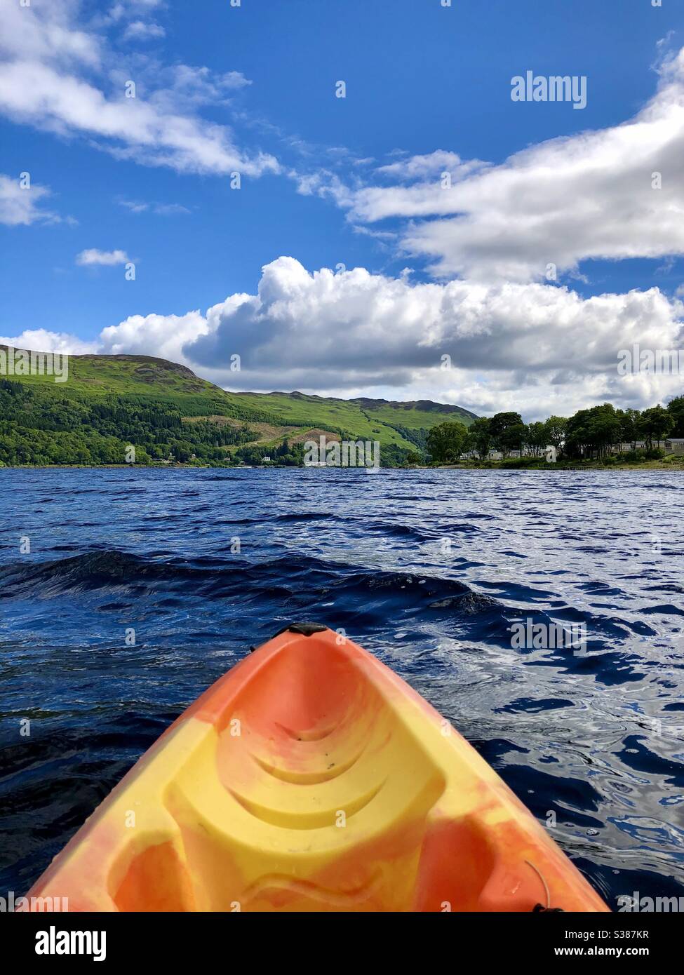 Galaxy Kayak on lochearn, scotland Stock Photo Alamy