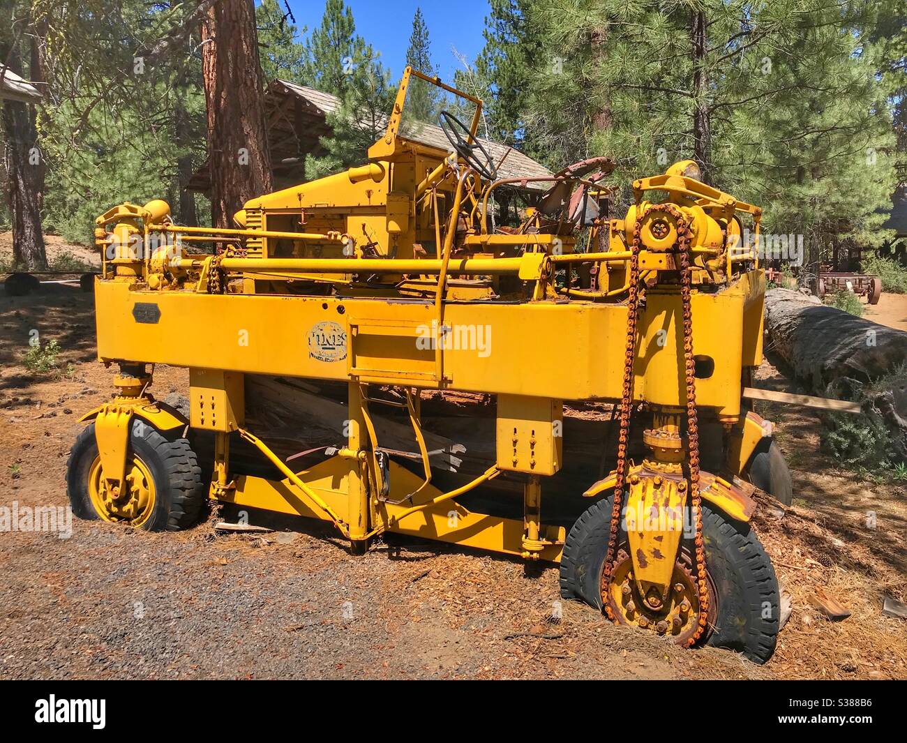 Logging equipment at the Collier state park in Oregon - Smartphone Captured Stock Image