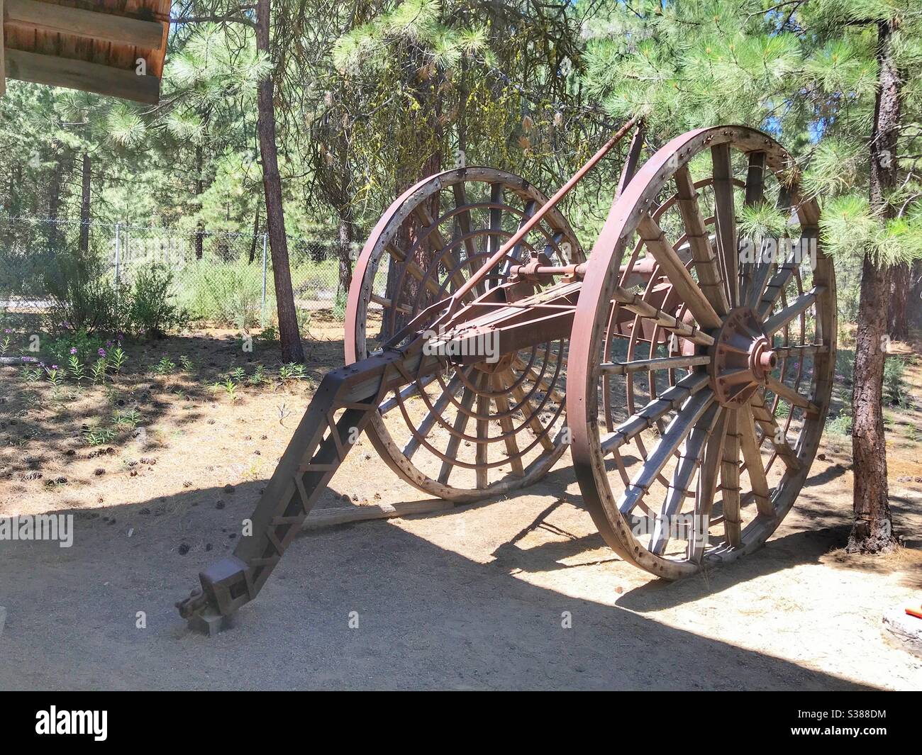 Logging equipment at the Collier state park in Oregon - Smartphone Captured Stock Image
