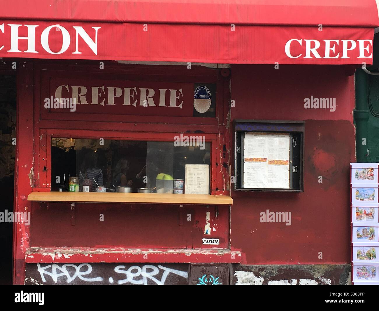 French Creperie, Paris Stock Photo