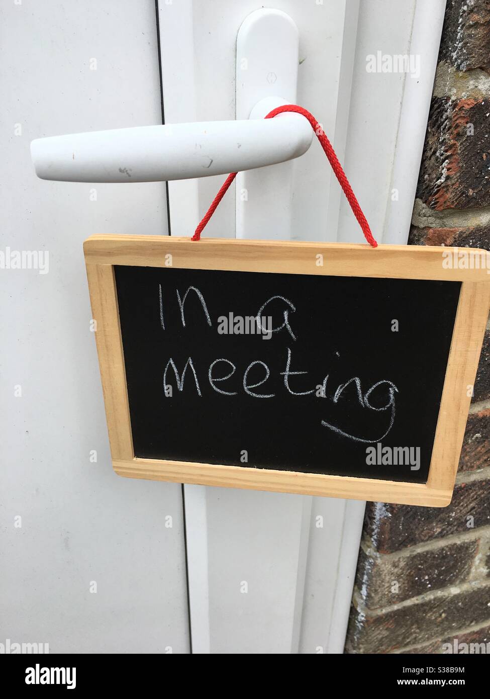 Home working do not disturb - Smartphone Captured Stock Image