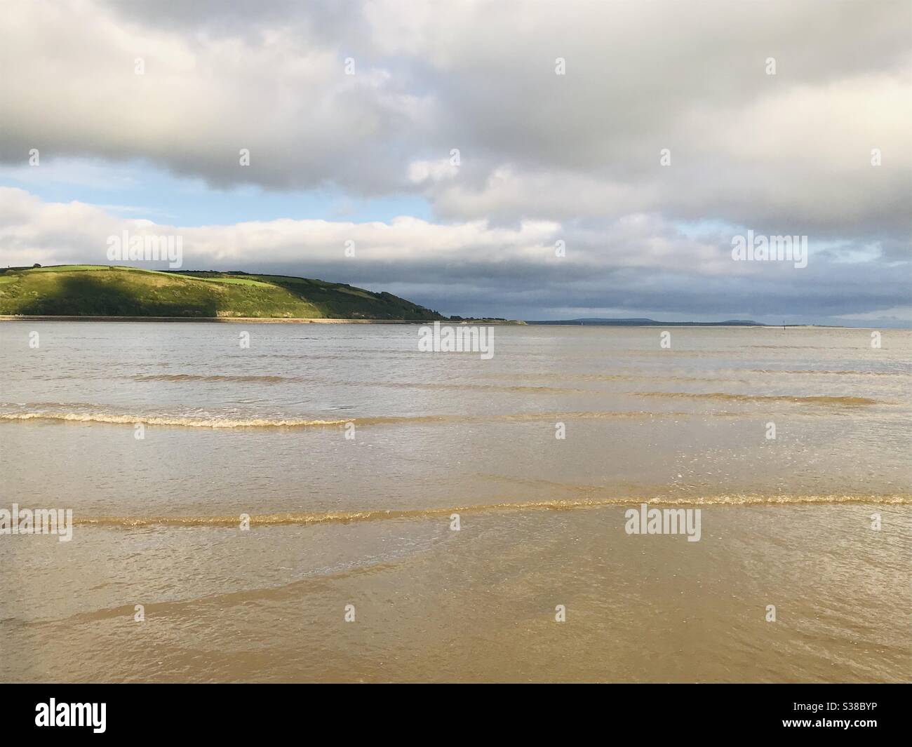 Llansteffan, Carmarthenshire, Wales. 13 July 2020 at approx 8pm. The day travel restrictions were lifted in Wales after three and a half months of lockdown due to COVID-19. - Smartphone Captured Stock Image