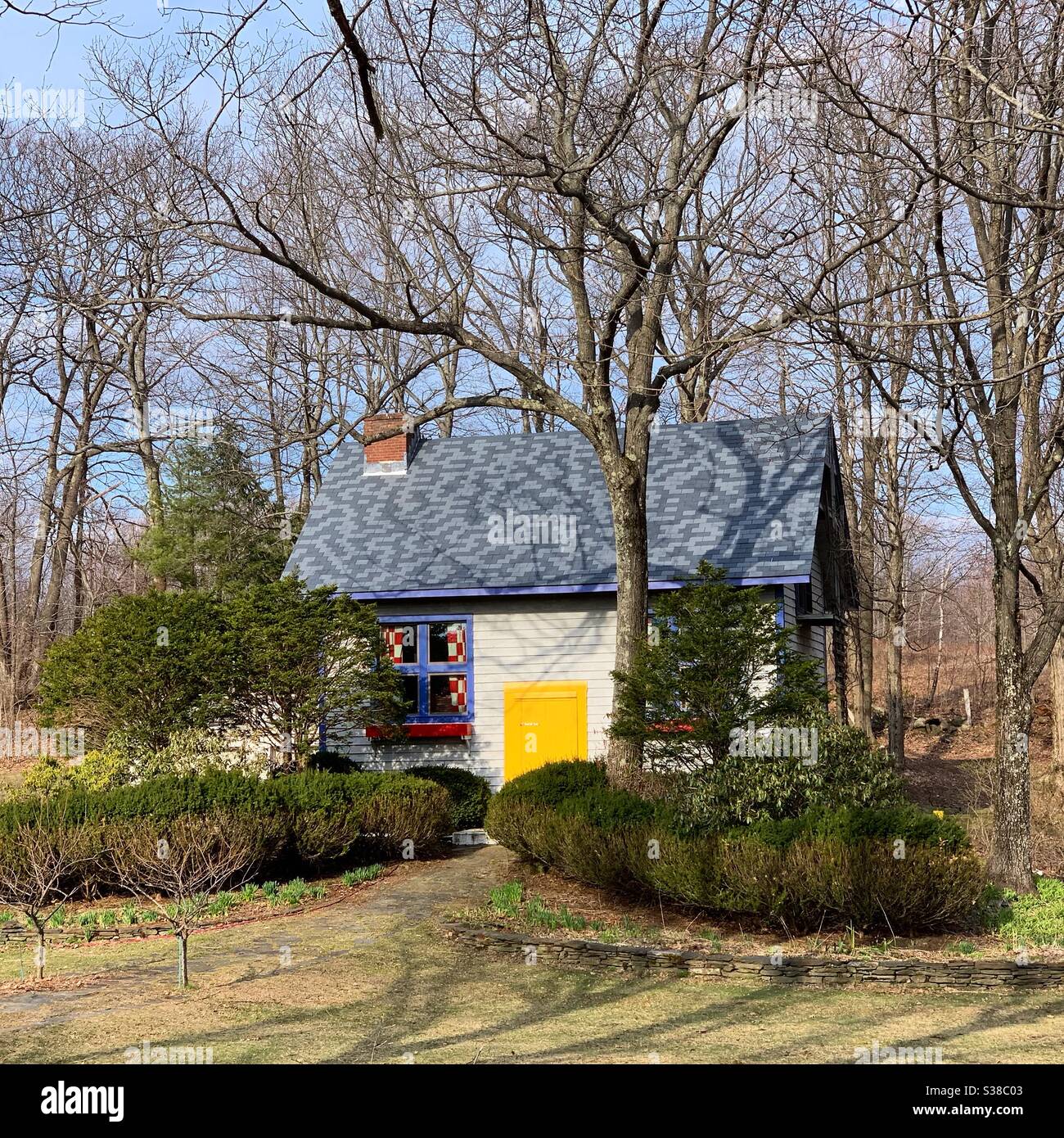 Little Big House Gallery, Shelburne, Massachusetts, United States - Smartphone Captured Stock Image