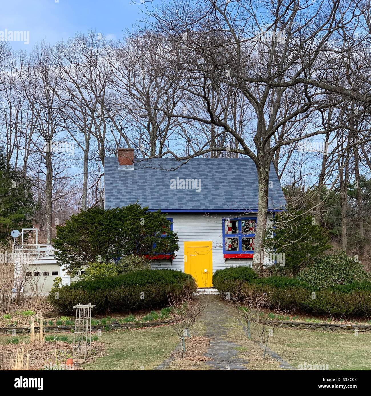 Little Big House Gallery, Shelburne, Massachusetts, United States - Smartphone Captured Stock Image