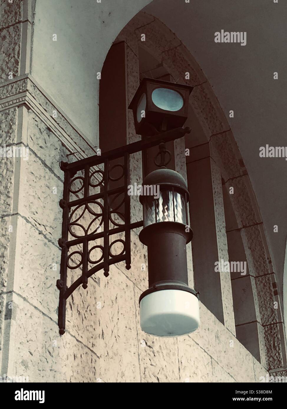 Lantern 1920s.  Street lamp Stock Photo