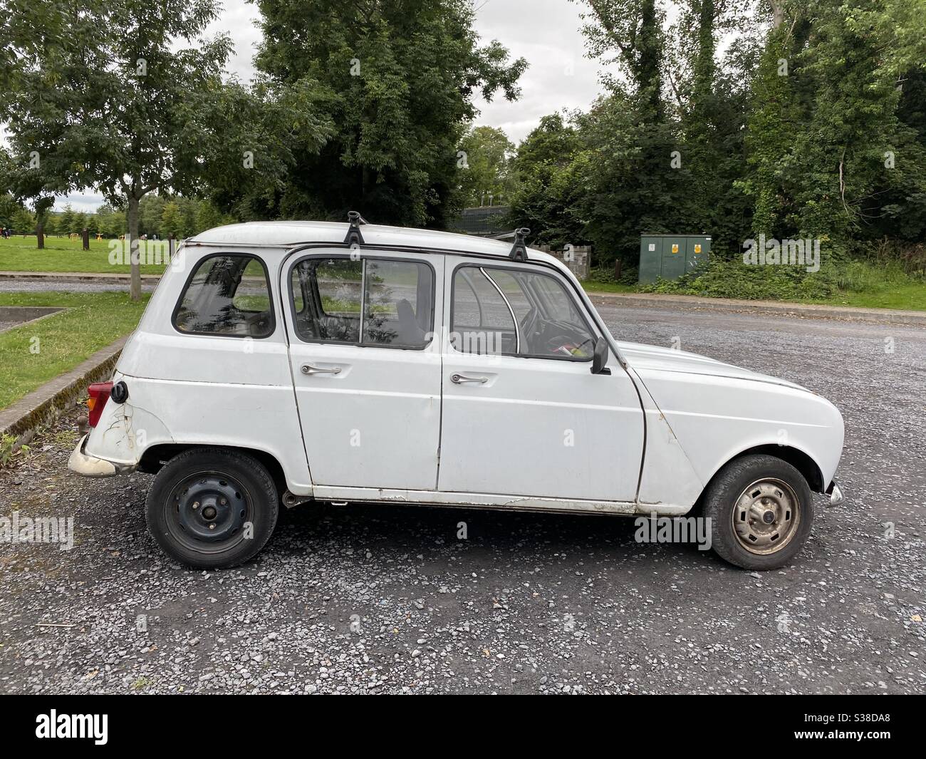 A working Renault 4 car. Over 8 million of these cars were produced. The last Renault 4 was produced in 1992. - Smartphone Captured Stock Image