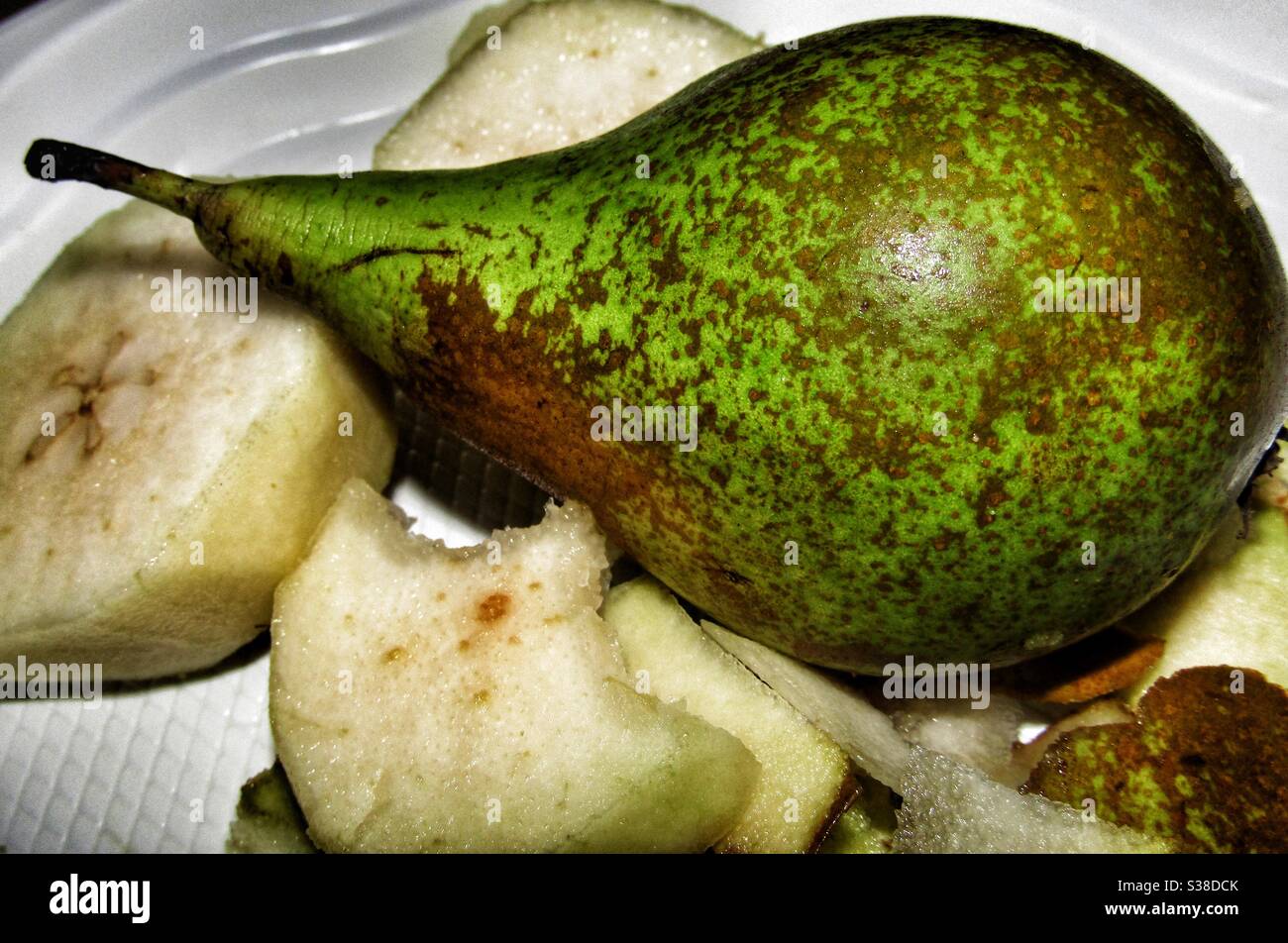Macro Photography - Pear Stock Photo