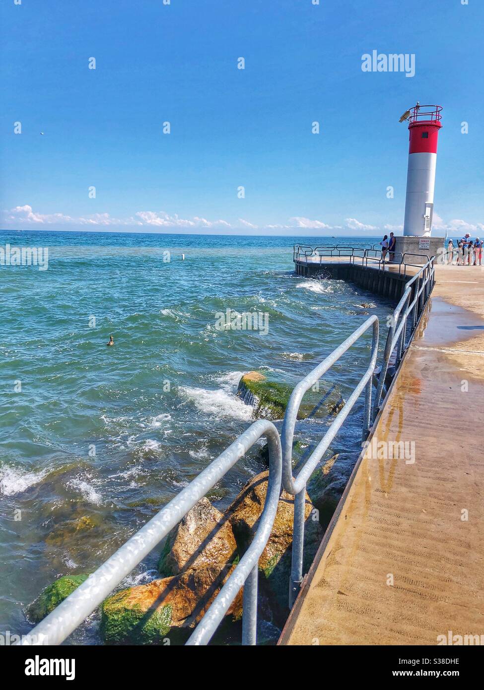 On the pier in Oakville, Ontario, Canada. - Smartphone Captured Stock Image