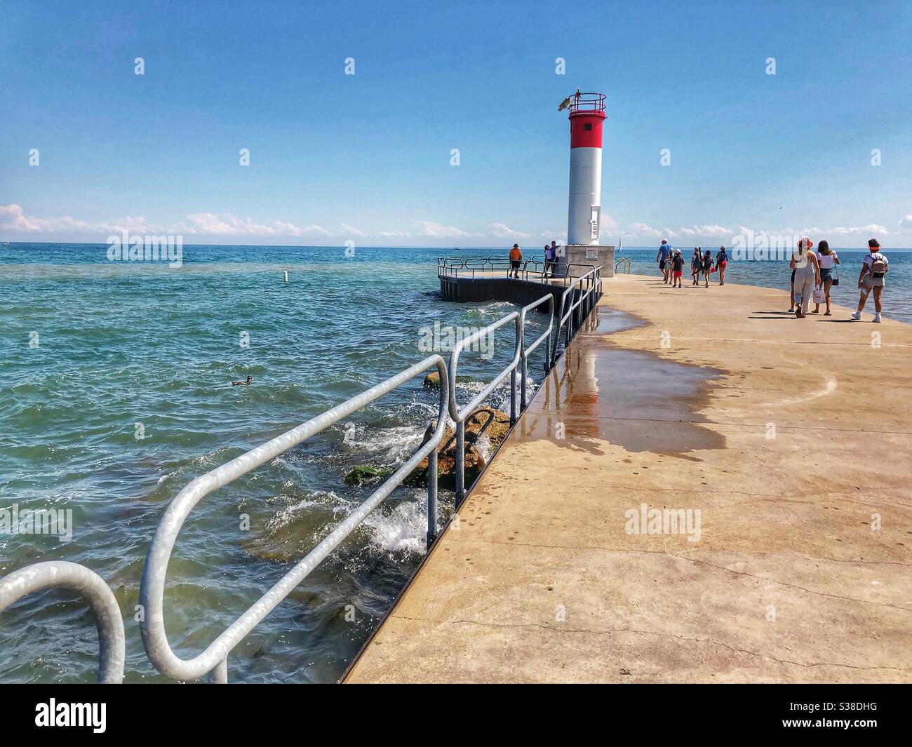 On the pier in Oakville, Ontario, Canada. - Smartphone Captured Stock Image
