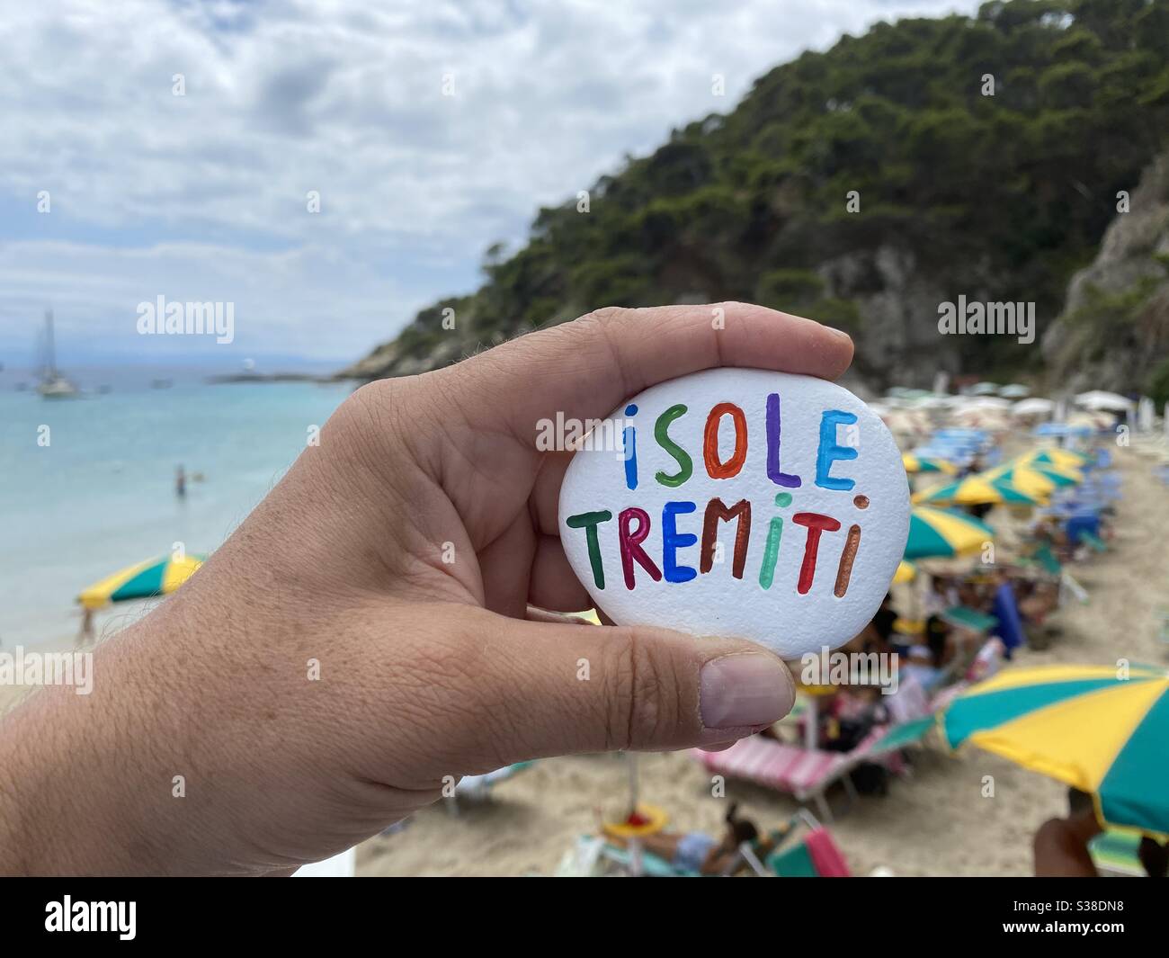 Souvenir from Tremiti Islands, Puglia region, Italy - Smartphone Captured Stock Image